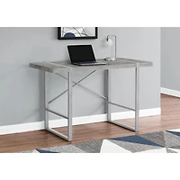 Bureau d'ordinateur de 49 po de largeur de Monarch - Gris/Argenté