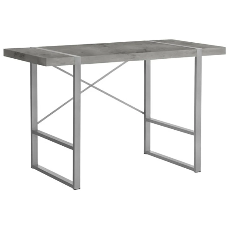 Bureau d'ordinateur de 49 po de largeur de Monarch - Gris/Argenté