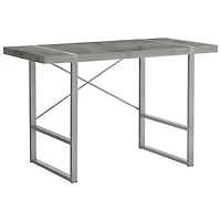 Bureau d'ordinateur de 49 po de largeur de Monarch - Gris/Argenté