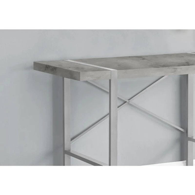 Bureau d'ordinateur de 49 po de largeur de Monarch - Gris/Argenté