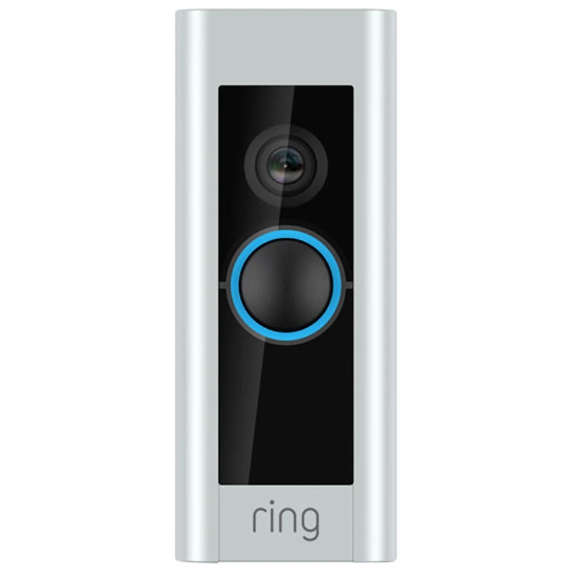 Sonnette vidéo Wi-Fi avec fil Plus de Ring - Nickel satiné