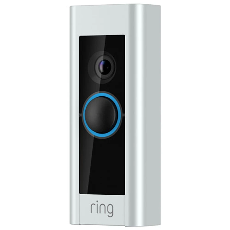Sonnette vidéo Wi-Fi avec fil Plus de Ring - Nickel satiné