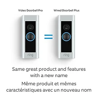 Sonnette vidéo Wi-Fi avec fil Plus de Ring - Nickel satiné