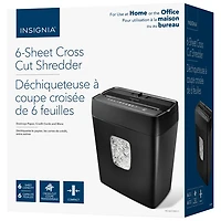 Déchiqueteuse à coupe croisée de 6 feuilles d'Insignia (NS-S6CCBK2-C)