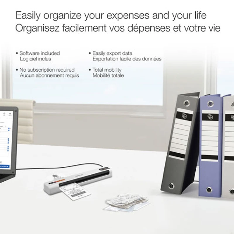 Numériseur portatif couleur documents et reçus RapidReceipt RR-60 d'Epson