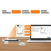 Numériseur portatif couleur documents et reçus RapidReceipt RR-60 d'Epson