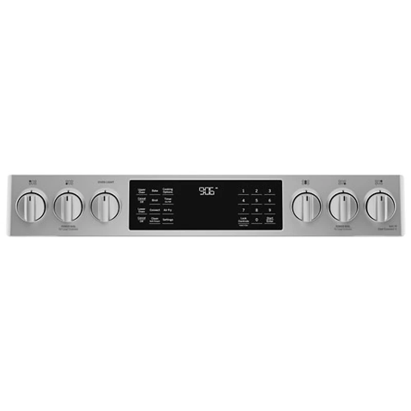 Cuisinière gaz encas. four double friture air 6,7 pi³ 30 po Profile de GE (PCGS960YPFS) - Inox