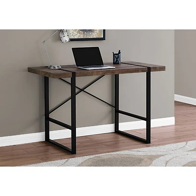 Bureau d'ordinateur de 49 po de largeur de Monarch - Brun/Noir
