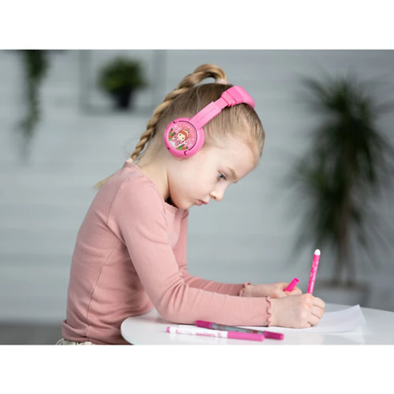 BuddyPhones PLAY+ (Plus) On-Ear Sound Isolating Bluetooth Headphones - Rose Pink