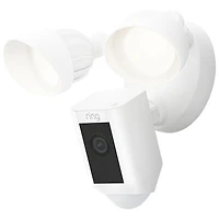 Caméra IP HD 1080p avec fil d'extérieur Floodlight Cam Wired Plus de Ring - Blanc