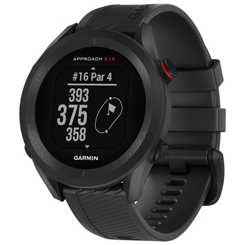 Montre intelligente Bluetooth de 43,7 mm Approach S12 de Garmin pour le golf - Noir