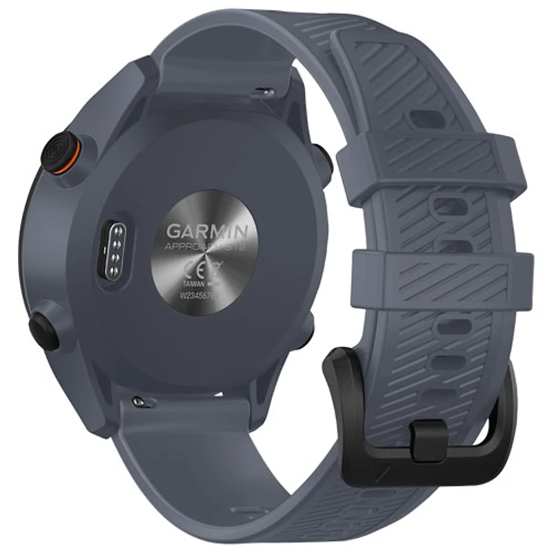 Montre intelligente Bluetooth de 43,7 mm Approach S12 de Garmin pour le golf - Bleu granite