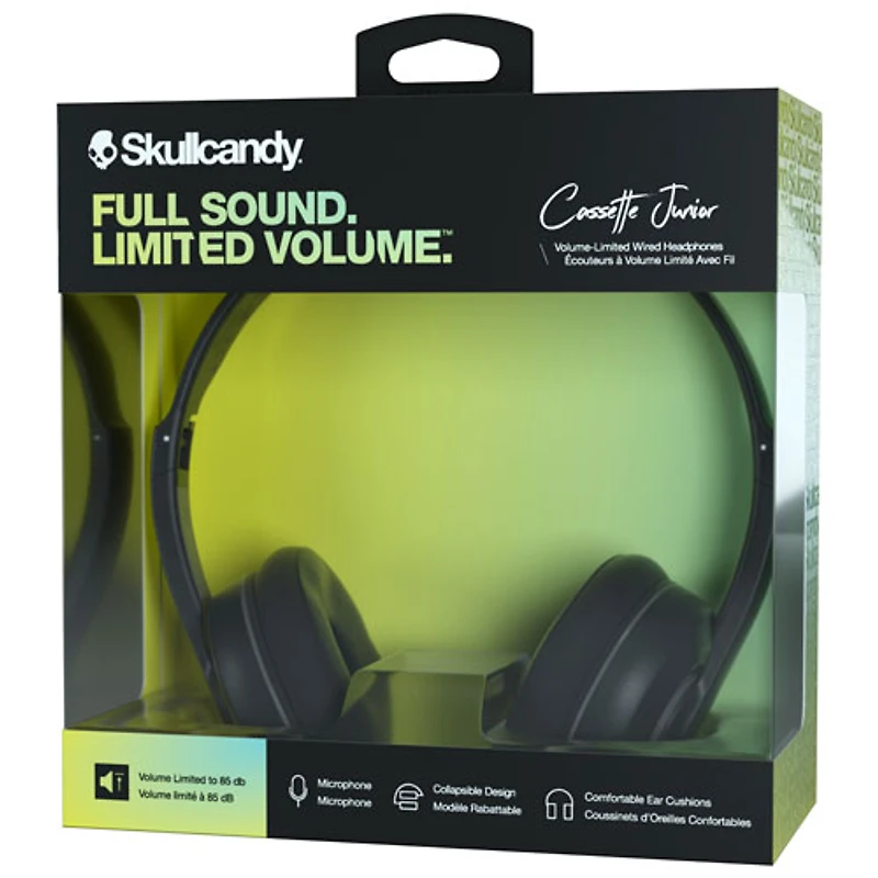Skullcandy Cassette Junior On-Ear Sound Isolating Headphones - Black