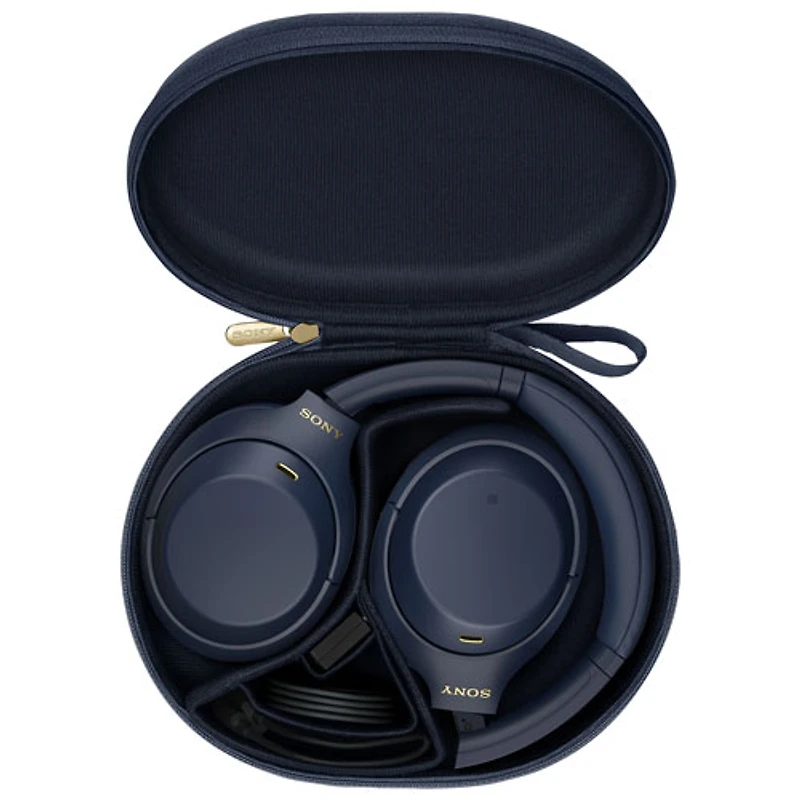 Casque d'écoute Bluetooth à suppression du bruit WH-1000XM4 de Sony - Bleu