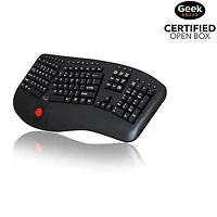 Open Box - Adesso Tru-Form Pro 3500 Wireless Ergonomic Keyboard with Trackball - (WKB-3500UB)