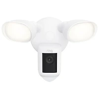 Ring Floodlight Cam Pro Wired Wi-Fi 2K Camera with Ring Vision, 2 LED Lights & 3D Motion Detection - White