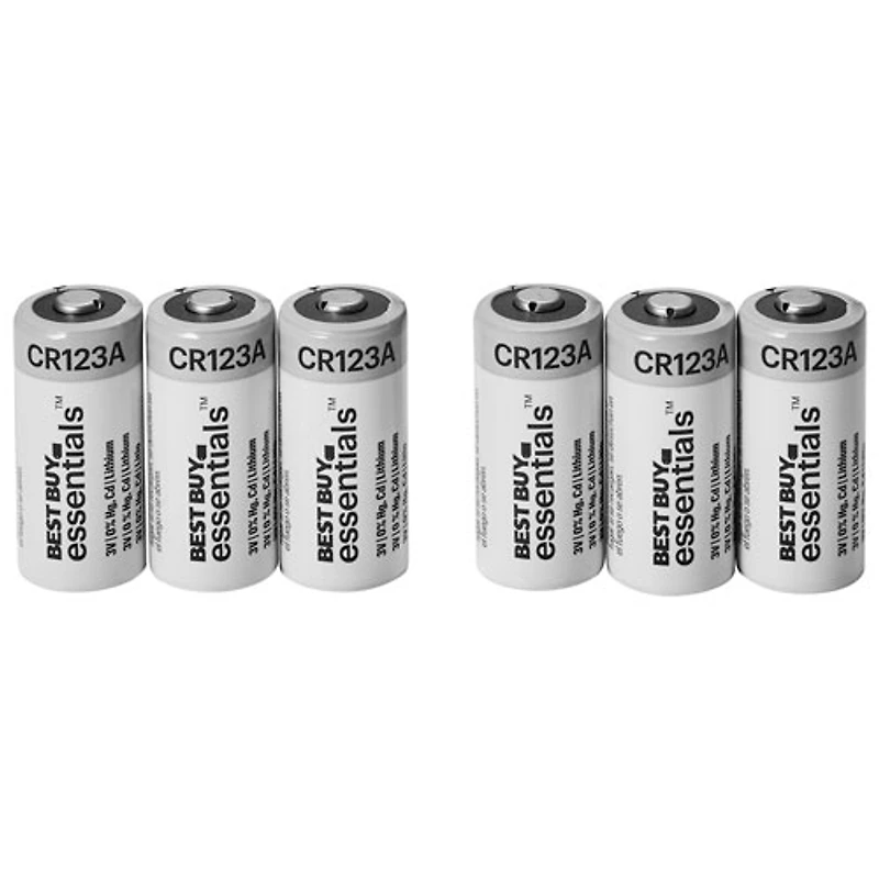 Piles au lithium CR123 Best Buy Essentials - Paquet de 6