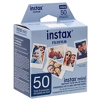 5 paquets de films à développement instantané pour Instax Mini de Fujifilm - 50 feuilles