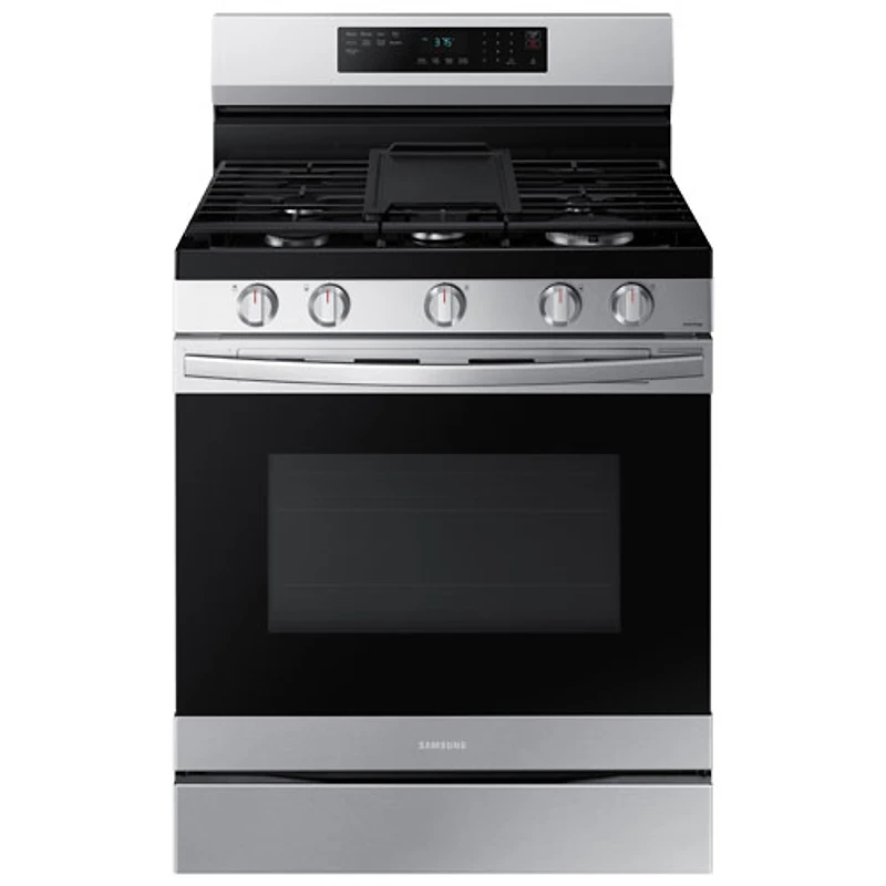 Samsung 30" 6.0 Cu. Ft. Fan Convection Freestanding Gas Air Fry Range (NX60A6511SS) - Stainless