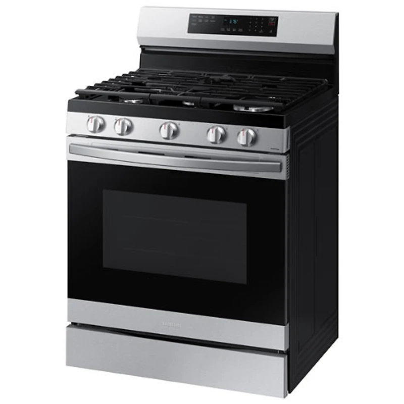 Samsung 30" 6.0 Cu. Ft. Fan Convection Freestanding Gas Air Fry Range (NX60A6511SS) - Stainless