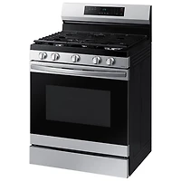 Samsung 30" 6.0 Cu. Ft. Fan Convection Freestanding Gas Air Fry Range (NX60A6511SS) - Stainless