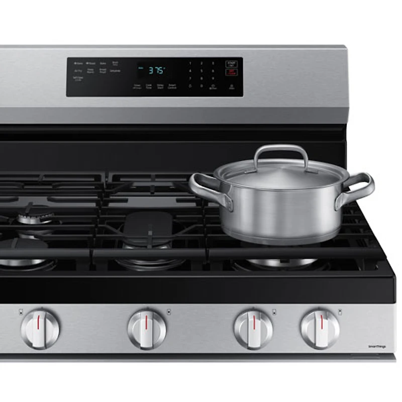 Samsung 30" 6.0 Cu. Ft. Fan Convection Freestanding Gas Air Fry Range (NX60A6511SS) - Stainless