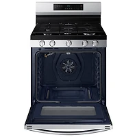 Samsung 30" 6.0 Cu. Ft. Fan Convection Freestanding Gas Air Fry Range (NX60A6511SS) - Stainless
