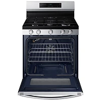 Samsung 30" 6.0 Cu. Ft. Fan Convection Freestanding Gas Air Fry Range (NX60A6511SS) - Stainless