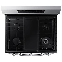 Samsung 30" 6.0 Cu. Ft. Fan Convection Freestanding Gas Air Fry Range (NX60A6511SS) - Stainless