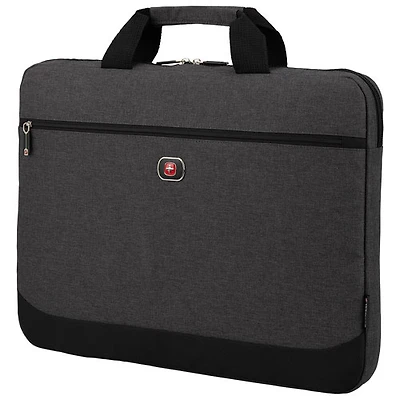 Housse pour portable de 17 po en tissu texturé de Wenger - Gris/Noir