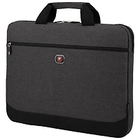 Housse pour portable de 17 po en tissu texturé de Wenger - Gris/Noir