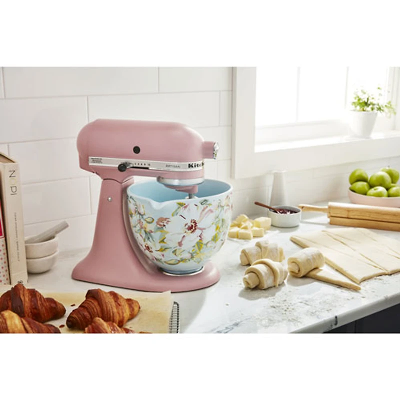 Bol en céramique de 5 pte pour batteur sur socle de KitchenAid - Gardénia blanc