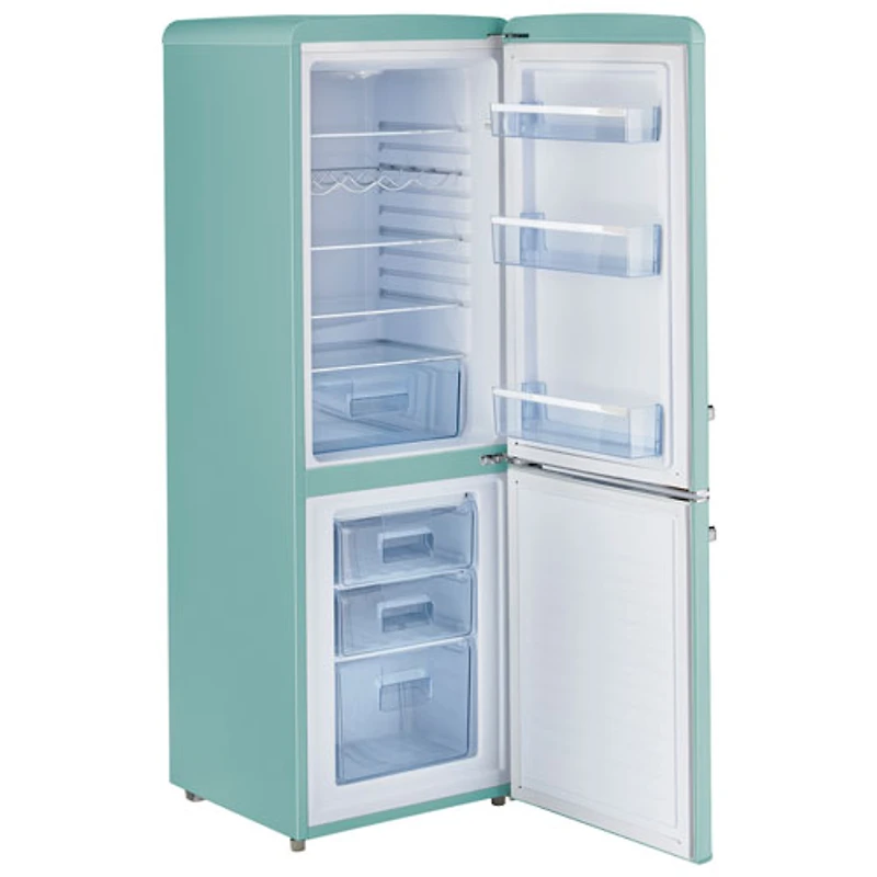 Réfrigérateur congélateur inférieur de 23 po 7 pi³ Retro by Unique (UGP-215L T AC) - Turquoise océan