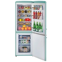 Retro By Unique 23" 7 Cu. Ft. Bottom Freezer Refrigerator (UGP-215L T AC) - Ocean Mist Turquoise