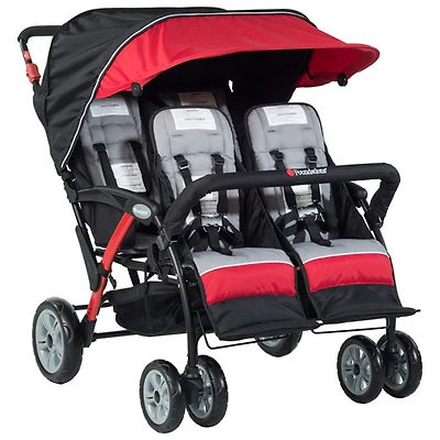 Poussette de sport quadruple de Foundations - Rouge
