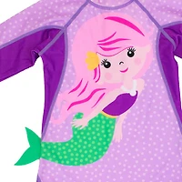 Zoocchini Baby/Toddler 1-Piece Surf Suit - 1 to 2 Years - Mermaid