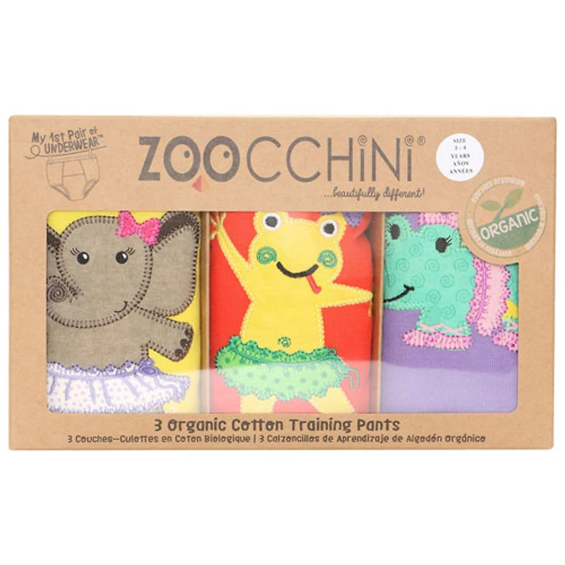 Culottes d'apprentissage de la propreté en coton biologique de Zoocchini - Ballerines - 3T/4T