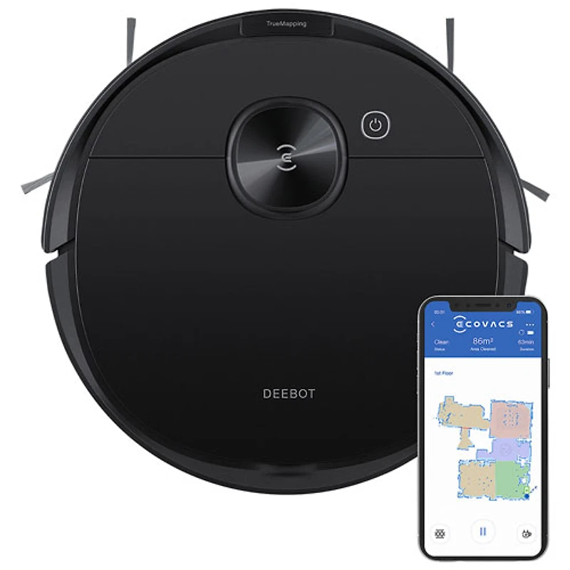 Aspirateur et vadrouille robot Deebot Ozmo N8 d'Ecovacs - Noir