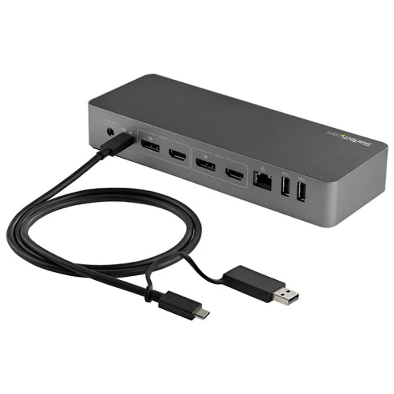 StarTech 1m (3.28 ft.) USB-C to USB-C Cable with USB-A Adapter Dongle (USBCCADP)
