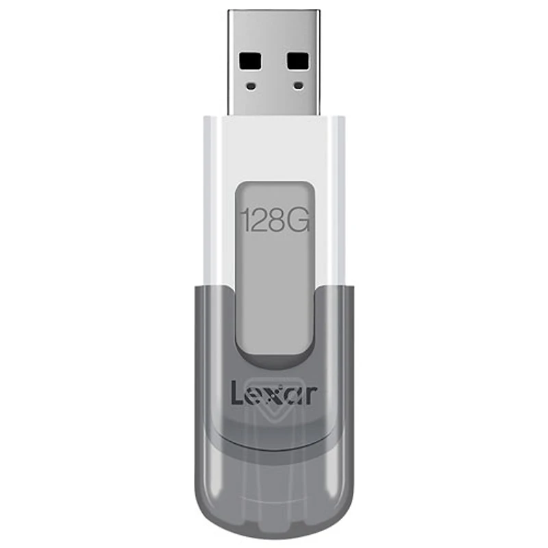 Clé USB 3.0 JumpDrive V100 de 128 Go de Lexar - Blanc/Gris