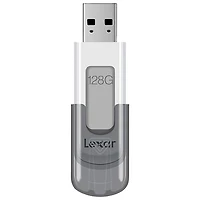 Clé USB 3.0 JumpDrive V100 de 128 Go de Lexar - Blanc/Gris