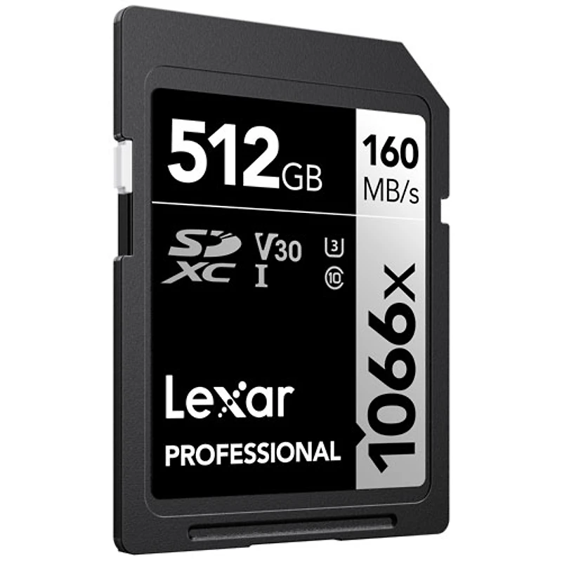 Carte mémoire SDXC UHS-I Professional 1066x 160 Mo/s 512 Go de Lexar