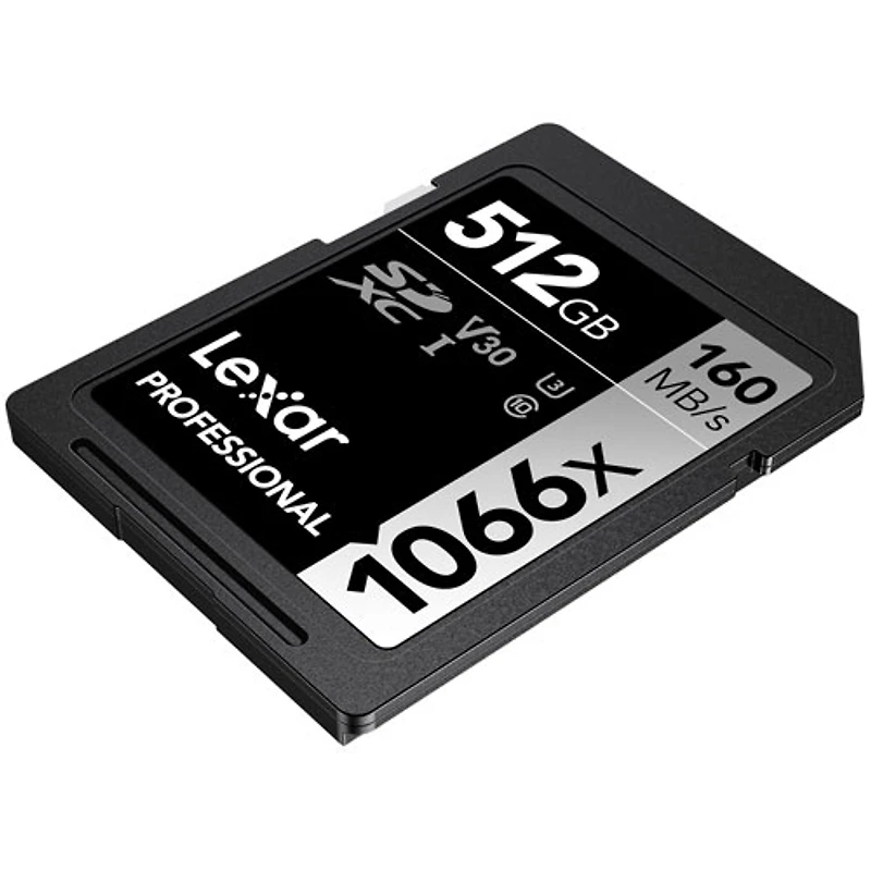 Carte mémoire SDXC UHS-I Professional 1066x 160 Mo/s 512 Go de Lexar