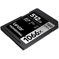 Carte mémoire SDXC UHS-I Professional 1066x 160 Mo/s 512 Go de Lexar