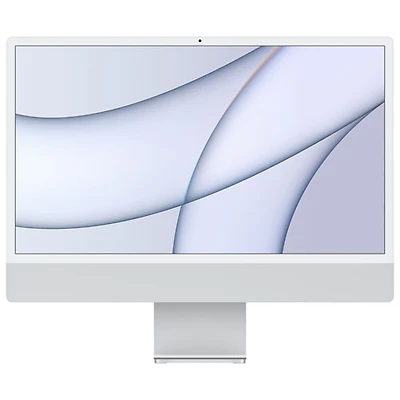 iMac 24 po d'Apple (printemps 2021) - Argenté (M1 d'Apple/CG à 8 coeurs/SSD 256 Go/RAM 8 Go) - Ang