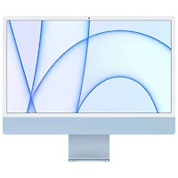 iMac de 24 po d'Apple (printemps 2021) - Bleu (M1 d'Apple/CG à 8 coeurs/SSD 512 Go/RAM 8 Go) - Ang