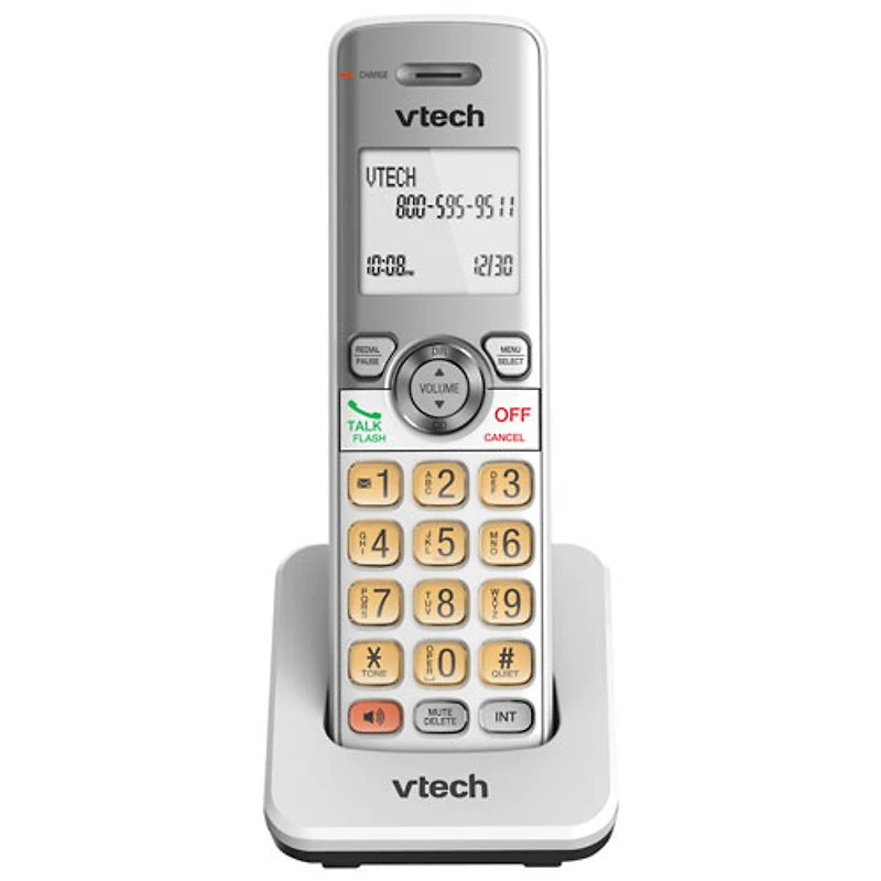 VTech DECT 6.0 3-Handset Cordless Phone w/ Answering System & Caller ID - Silver - Only at Best Buy