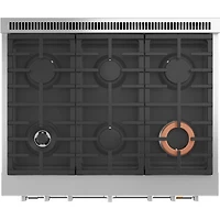 Cuisinière gaz autonome à convection à ventilateur 6,2 pi³ 36 po Café (CGY366P3TD1) - Noir mat