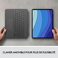 Étui-clavier Combo Touch de Logitech avec pavé pour iPad Pro 12,9 po (5e/6e gén.) - Gris Oxford - Anglais