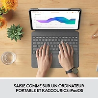 Étui-clavier Combo Touch de Logitech avec pavé pour iPad Pro 12,9 po (5e/6e gén.) - Gris Oxford - Anglais